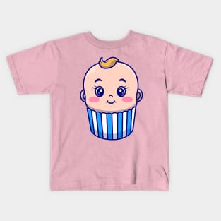 Cute Baby Cake Boy Cartoon Kids T-Shirt